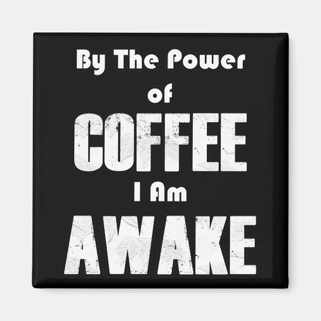 Íman Potência do café (em branco) (Frente)