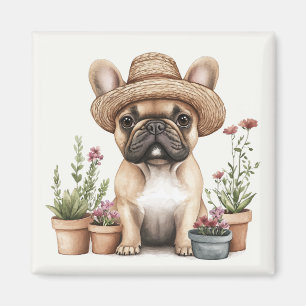 Íman Potes de Flor para Jardinagem de Bulldog Francês