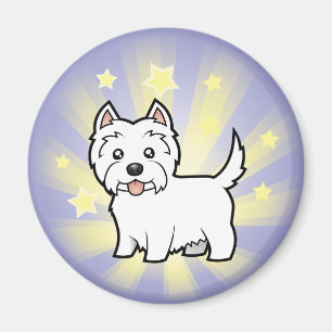 Íman Poucas montanhas ocidentais Terrier branco da