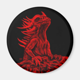 Íman Pouco dragão vermelho