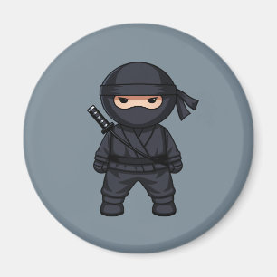 Íman Pouco guerreiro de Ninja no cinza