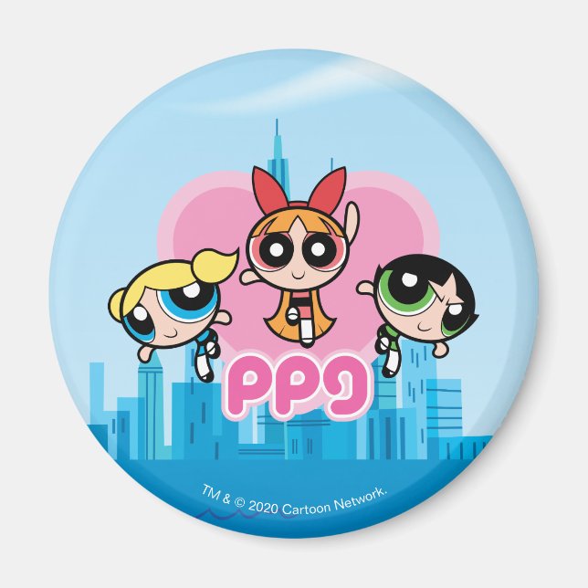 Íman Powerpuff Girls Team Incrível (Frente)