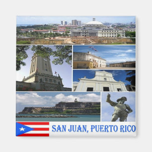 Íman PR - Porto Rico - San Juan Mosaic - Colagem