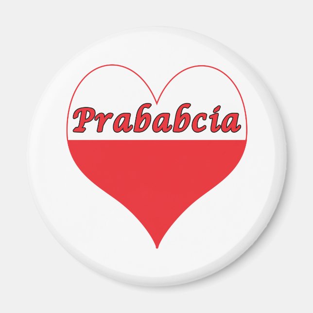 Íman Prababcia Polonês Heart (Frente)