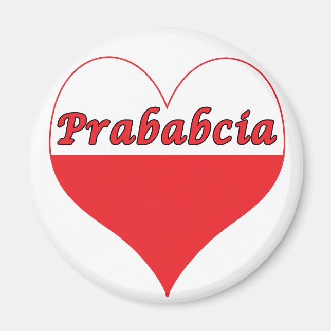 Íman Prababcia Polonês Heart (Frente)