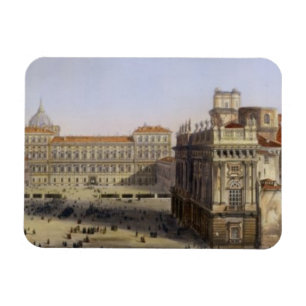 Íman Praça Castello, Turin, gravado por F. Citterio (c