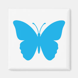 Íman Praça da Borboleta Azul em Forma Quadrada