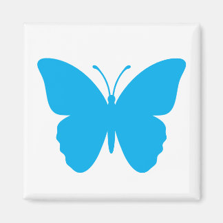 Íman Praça da Borboleta Azul em Forma Quadrada