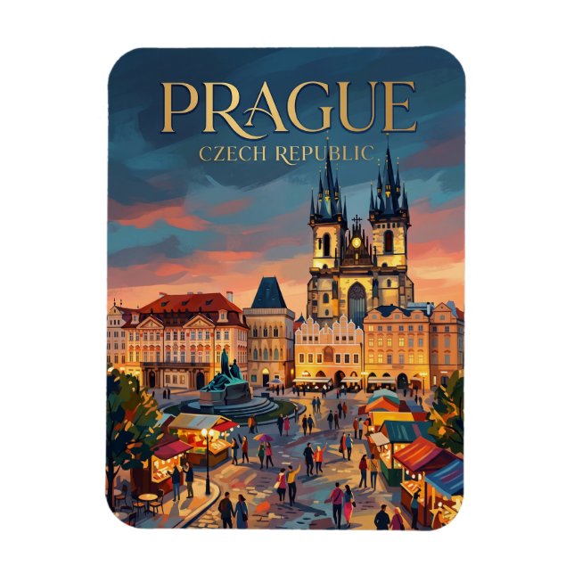 Íman Praça da Cidade Velha, Praga República Tcheca (Vertical)
