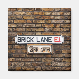 Íman Praça da Imã de geladeira E1 do Brick Lane