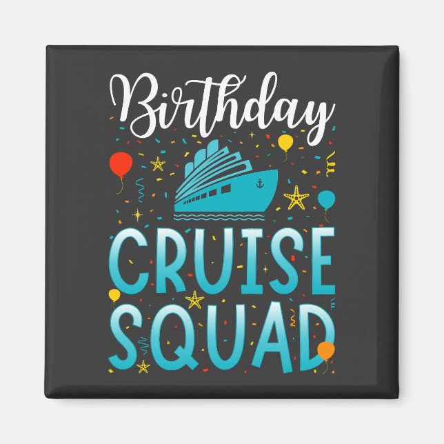 Íman Praça das Férias Cruzadas de Birthday Cruise Squad (Frente)