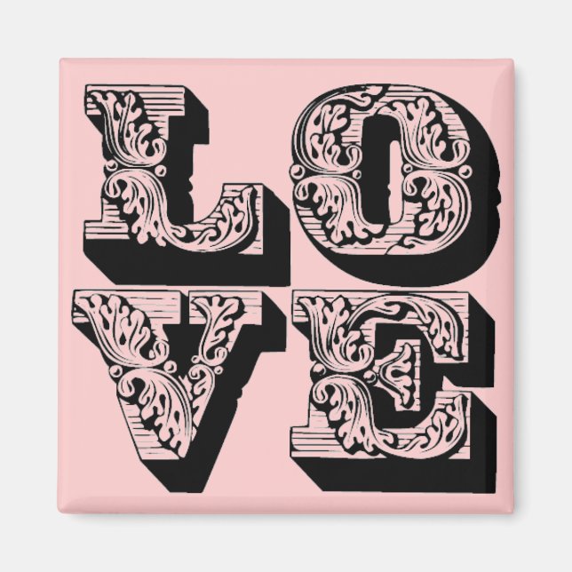 Íman Praça de Amor Rosa rico (Frente)