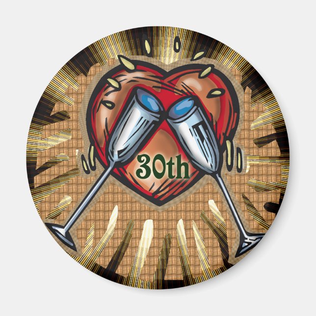 Íman praça de aniversário de 30 (Frente)