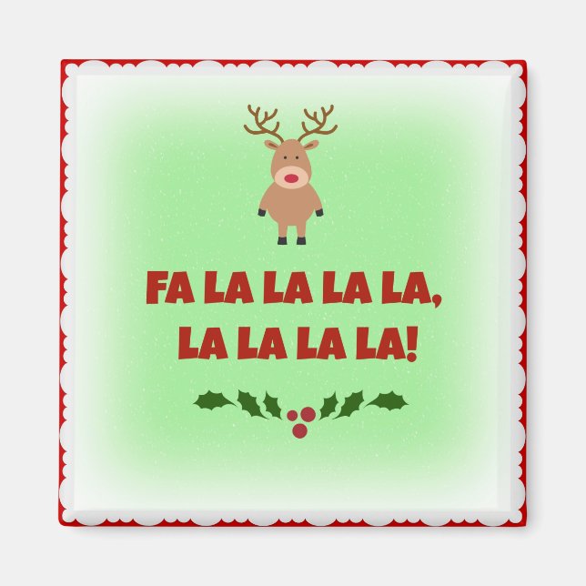 Íman Praça de Natal Fa La La La La (Frente)