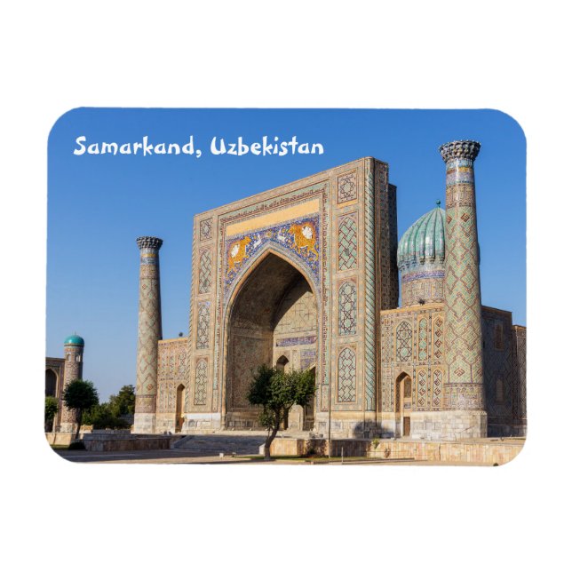 Íman Praça Registan ao pôr do sol - Samarkand, Usbequis (Horizontal)