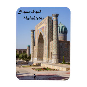 Íman Praça Registan ao pôr do sol - Samarkand, Uzbequ