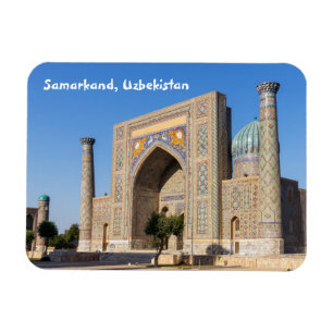 Íman Praça Registan ao pôr do sol - Samarkand, Uzbequ