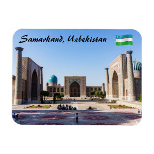 Íman Praça Registan ao pôr do sol - Samarkand, Uzbequ