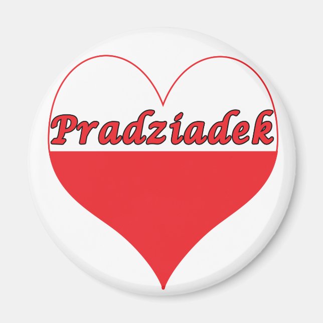 Íman Pradziadek Polonês Heart (Frente)