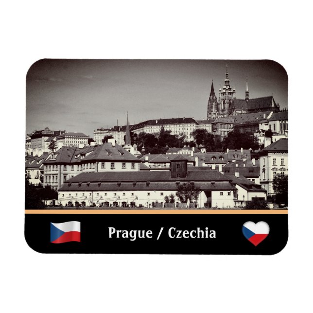 Íman Praga, Cidade Antiga e Castelo de Praga/Magnet Cze (Horizontal)