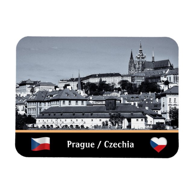 Íman Praga, Cidade Velha e Castelo de Praga/Magnet Czec (Horizontal)
