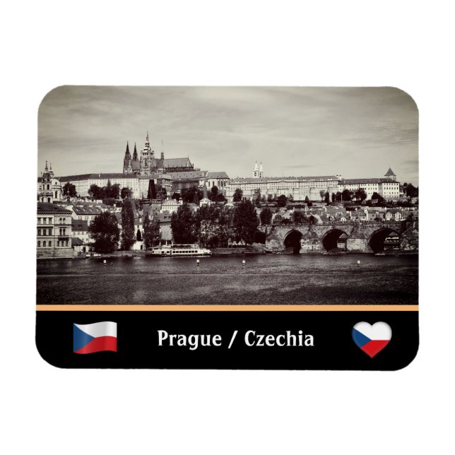 Íman Praga, Hradcany & Charles Bridge /Czechia (Horizontal)