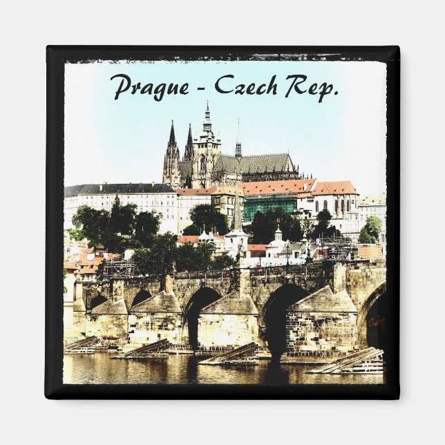 Íman Praga - Ponte Charles, Castelo (Magnet) (Frente)