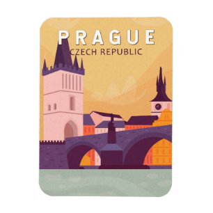 Íman Praga República Checa Viagem Art Vintage