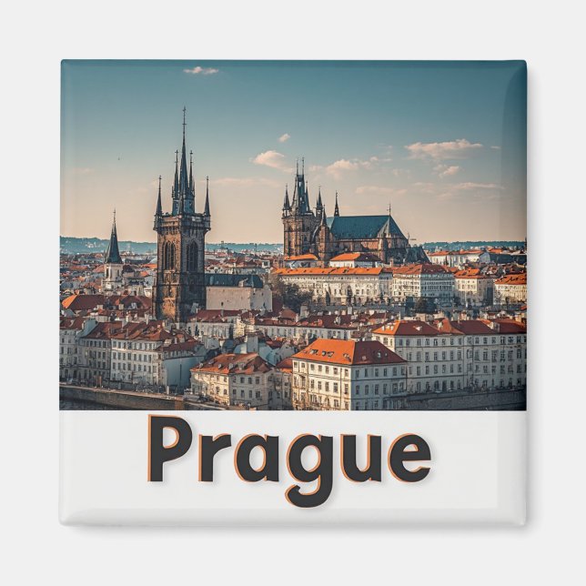 Íman Praga República Tcheca Presente de Viagem pela Cid (Frente)