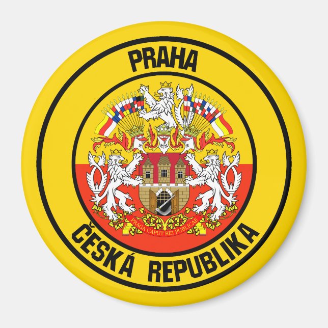 Íman Praga Round Emblem (Frente)