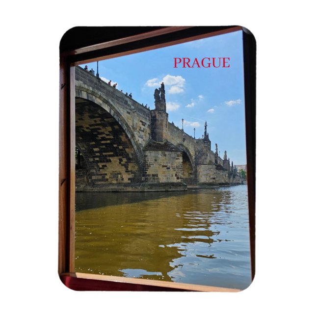Íman Prague Charles Bridge enquadrou o ímã de visão (Vertical)