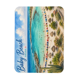 Íman Praia Baby Aruba Viagem Caribe souvenir