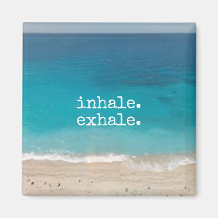 Íman Praia bonita da respiração da meditação