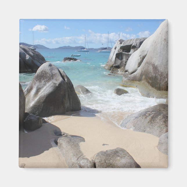 Íman Praia Cênica nas Banheiras de Virgin Gorda, BVI (Frente)