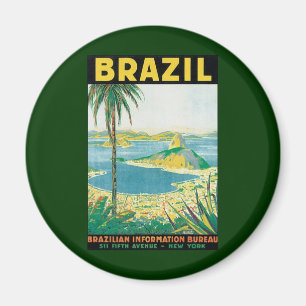 Íman Praia Costeira do Brasil Viagens vintage do Rio de
