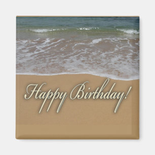 Íman Praia da areia do feliz aniversario