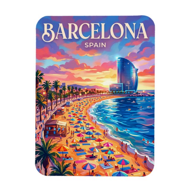 Íman Praia da Barceloneta Espanha (Vertical)
