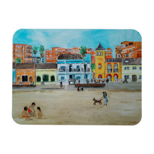 Íman Praia da Malvarrosa Pintura por Alfred Fox