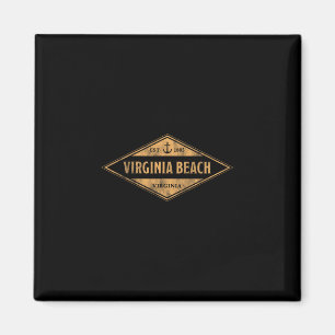 Íman Praia da Virgínia Virgínia Lembrança Férias Antigo