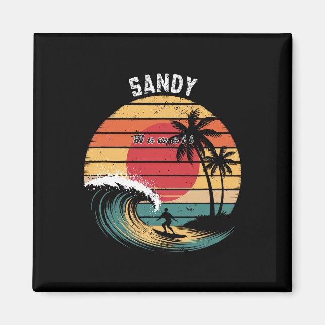 Íman Praia de Areia Havaí Praia Surfe  (Frente)