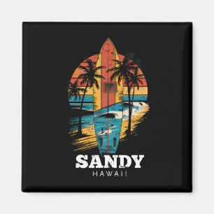 Íman Praia de Areia Havaí Surfboard de Surf Retro