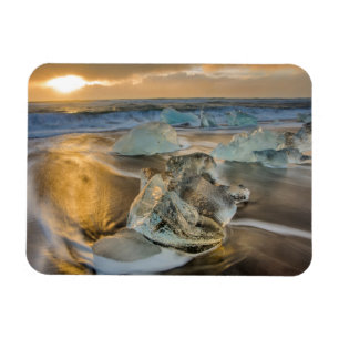 Íman Praia de Areia Preta Jokulsarlon Sul da Islândia