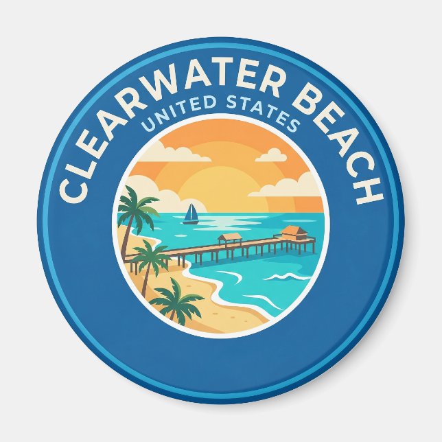 Íman Praia de Clearwater, Flórida Flórida (Frente)