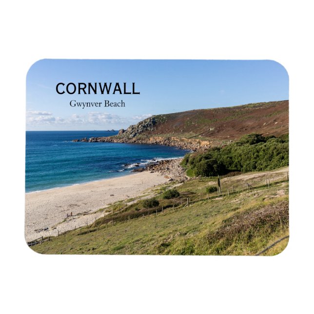 Íman Praia de Gwynver em Cornwall Inglaterra (Horizontal)