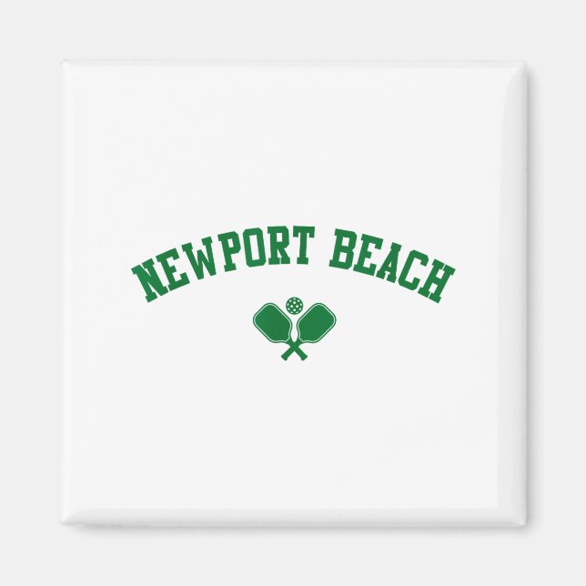 Íman praia de newport pickleball verde  (Frente)