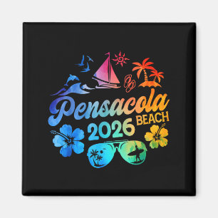 Íman Praia de Pensacola Flórida 2026 Férias Tie Dye Ver