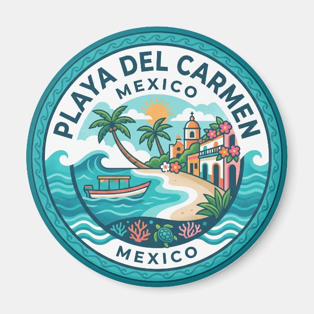 Íman Praia de Playa del Carmen México (Frente)