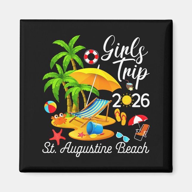 Íman Praia de St. augustine florida verão tropical garo (Frente)