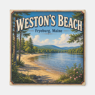 Íman Praia de Weston em Fryeburg Maine Estilo Clássico 