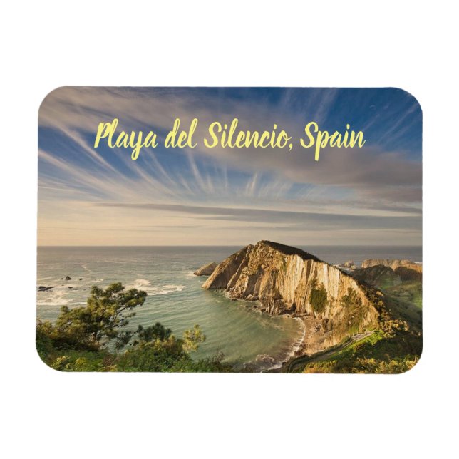 Íman Praia del Silencio Espanha estilizada (Horizontal)